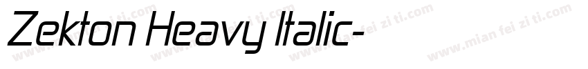 Zekton Heavy Italic字体转换